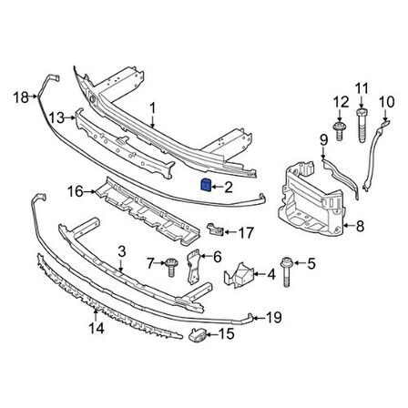 TAMPON DEMİR BRAKETİ G30+LCI G11 ÖN [gtin]